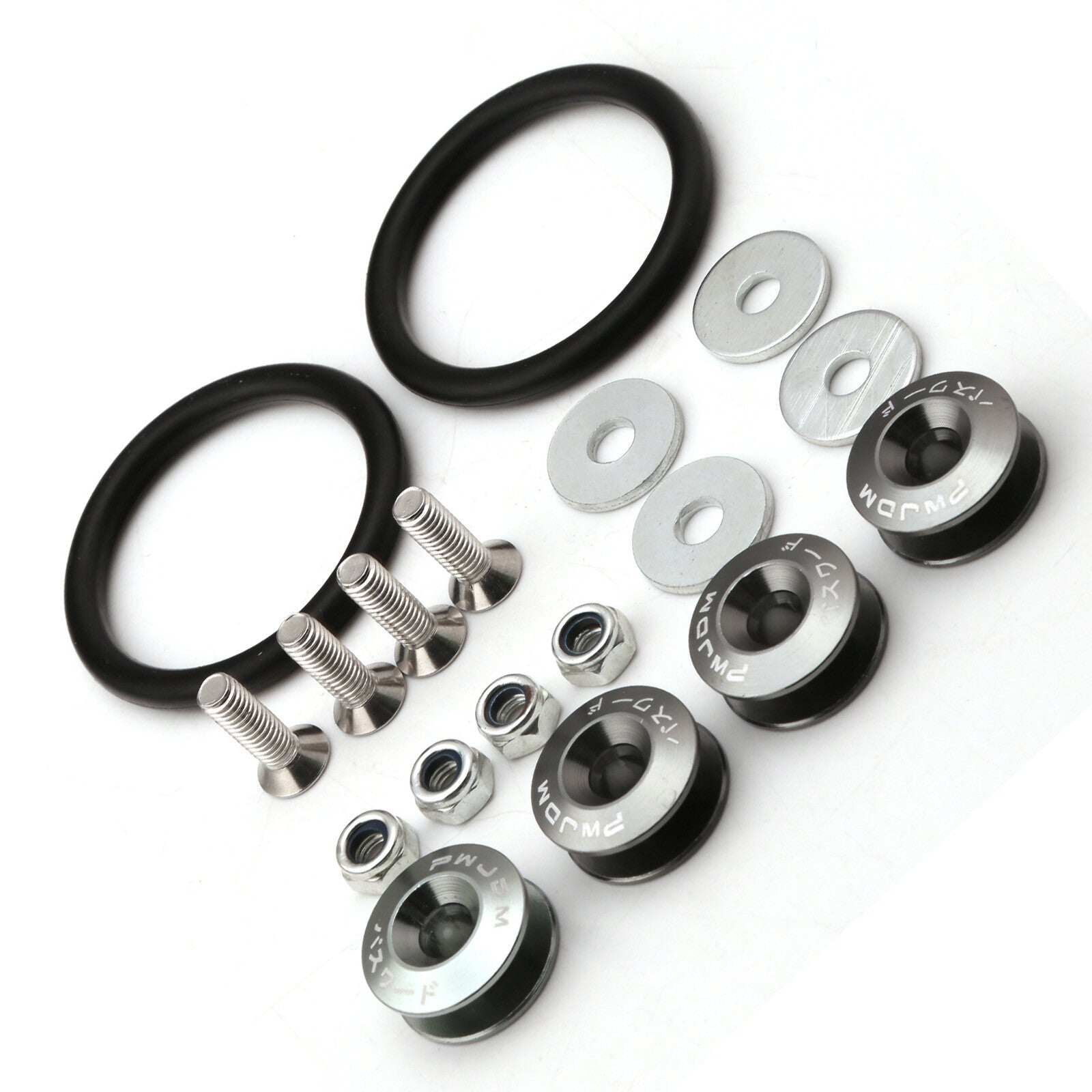 Car Front Rear Bumper Hatch Fixing Buckle Nuts / Bolts Gray Reinforced Pad