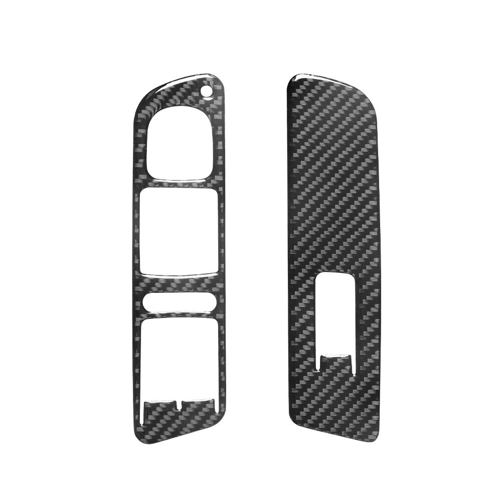 Carbon Fiber Front Door Window Lift Switch Trim for Volkswagen for Tiguan 2013-2017