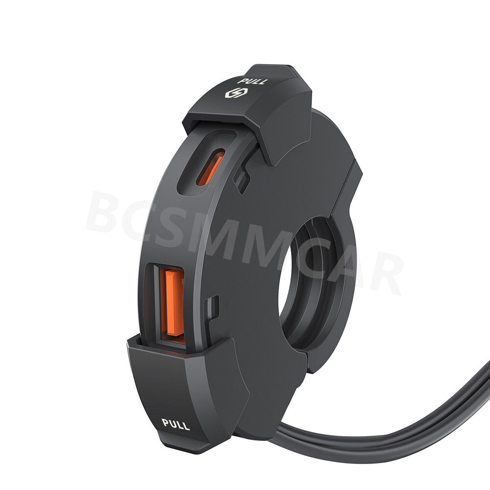 QC3.0 Motorcycle Dual USB Type C Phone GPS 48W Fast Charger Adapter Waterproof
