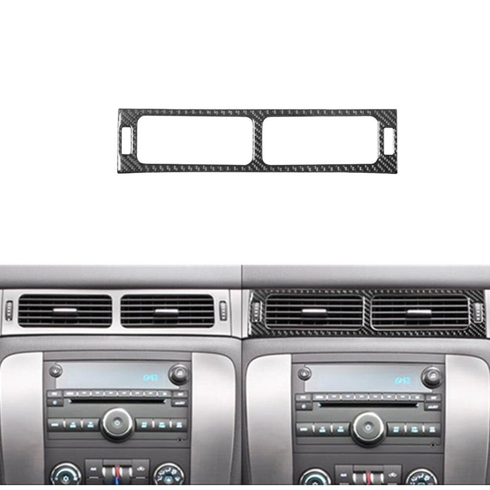 Carbon Fiber Center Air Vent Cover Trim For Silverado/tahoe/ for sierra 2007-2014