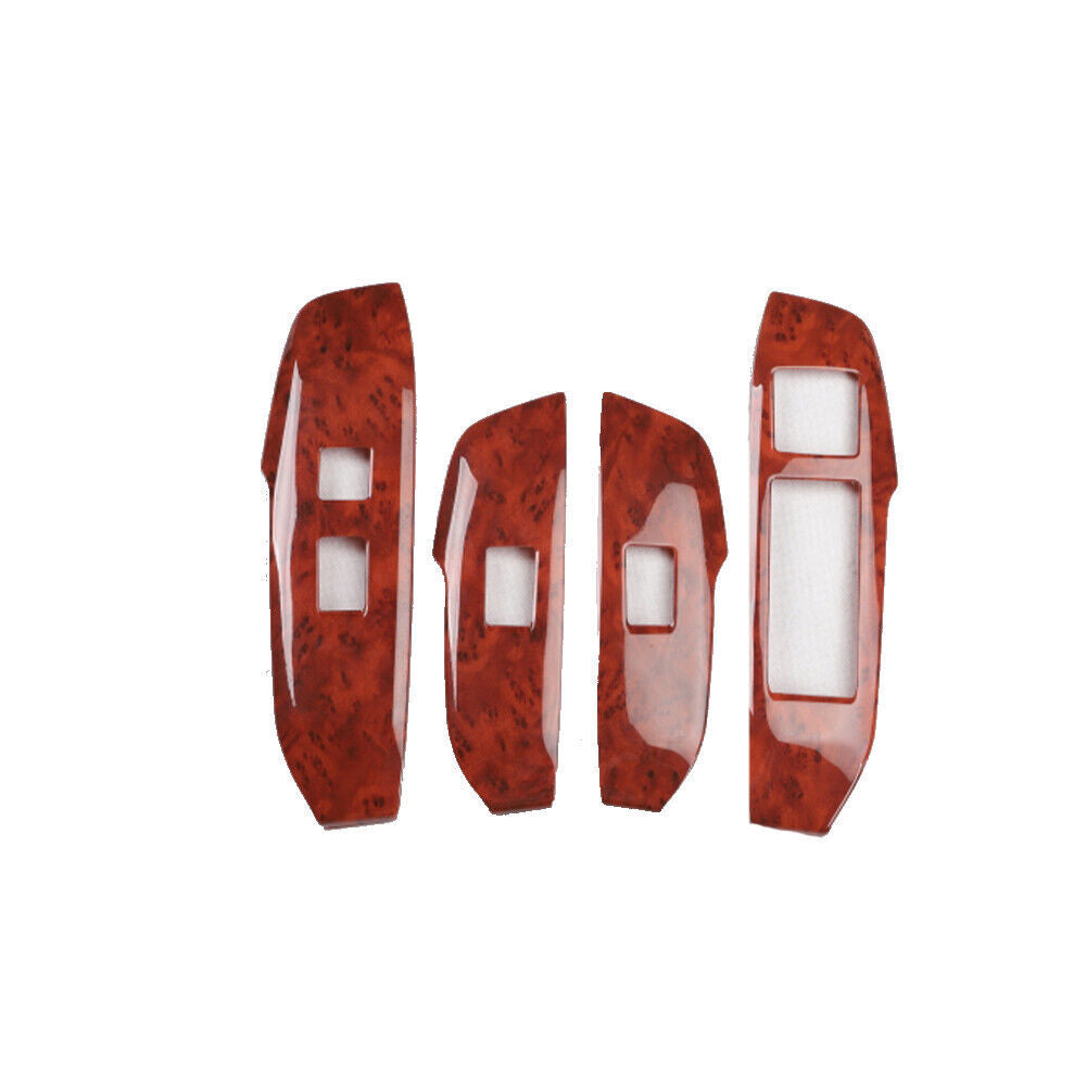 Glass Window Lifting Lock Panel Trim Inner Fit for Lexus NX 2015-2020 Brown Wood