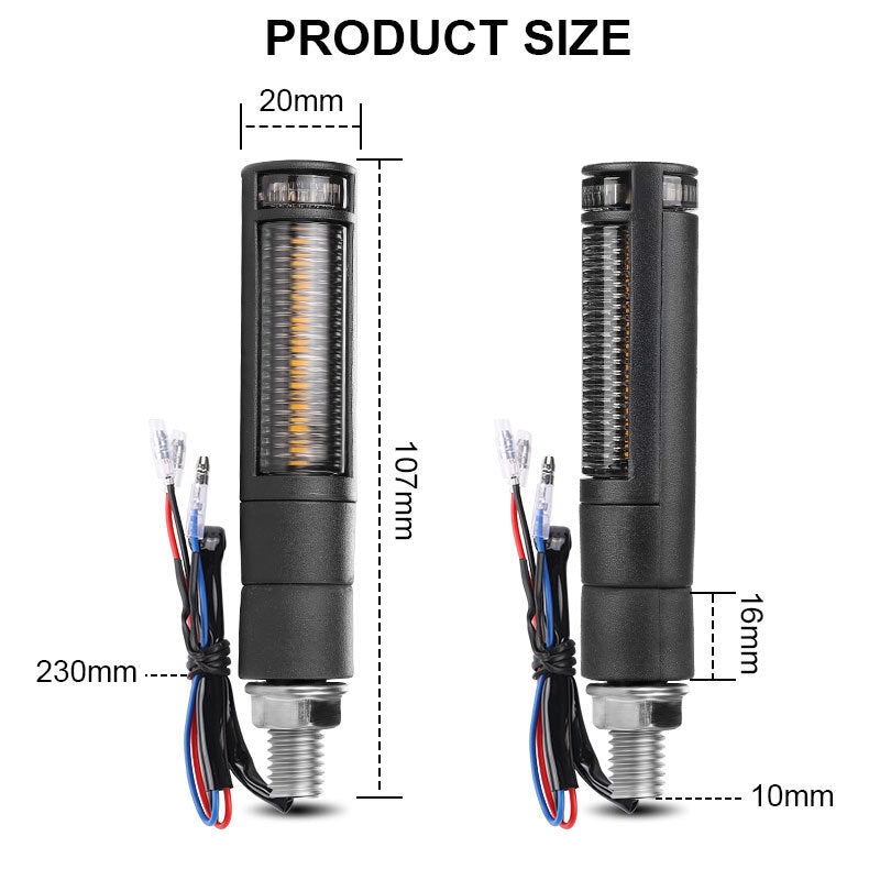 4X Motorcycle LED Flowing Turn Signal Blinker Brake Light Running DRL Universal