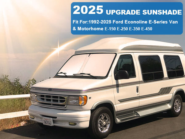 For 1992-2025 for Ford Econoline E-Series Van Front Windshield Sunshade Sun Cover