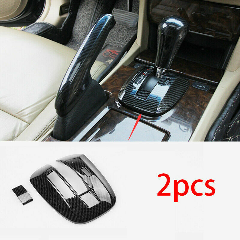 for Honda Accord 2008-2013 Carbon fiber Look Middle Console Gear Shift Panel 2X
