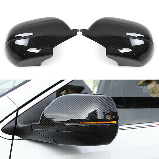 for Honda CR-V 2017-19 Carbon Fiber Mirror Rearview Side Mirror Cover Caps Trim
