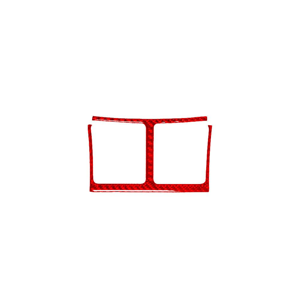 Red for Mercedes R-Class 2009-2012 Rear Central Air Vent Trim Cover Carbon Fiber