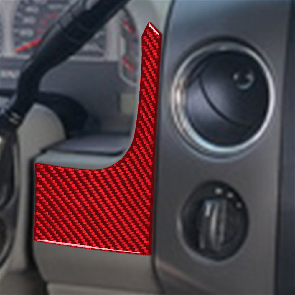 Carbon Fiber Interior Right Of Speedometer Cover Trim for Ford F-150 FX4 Red