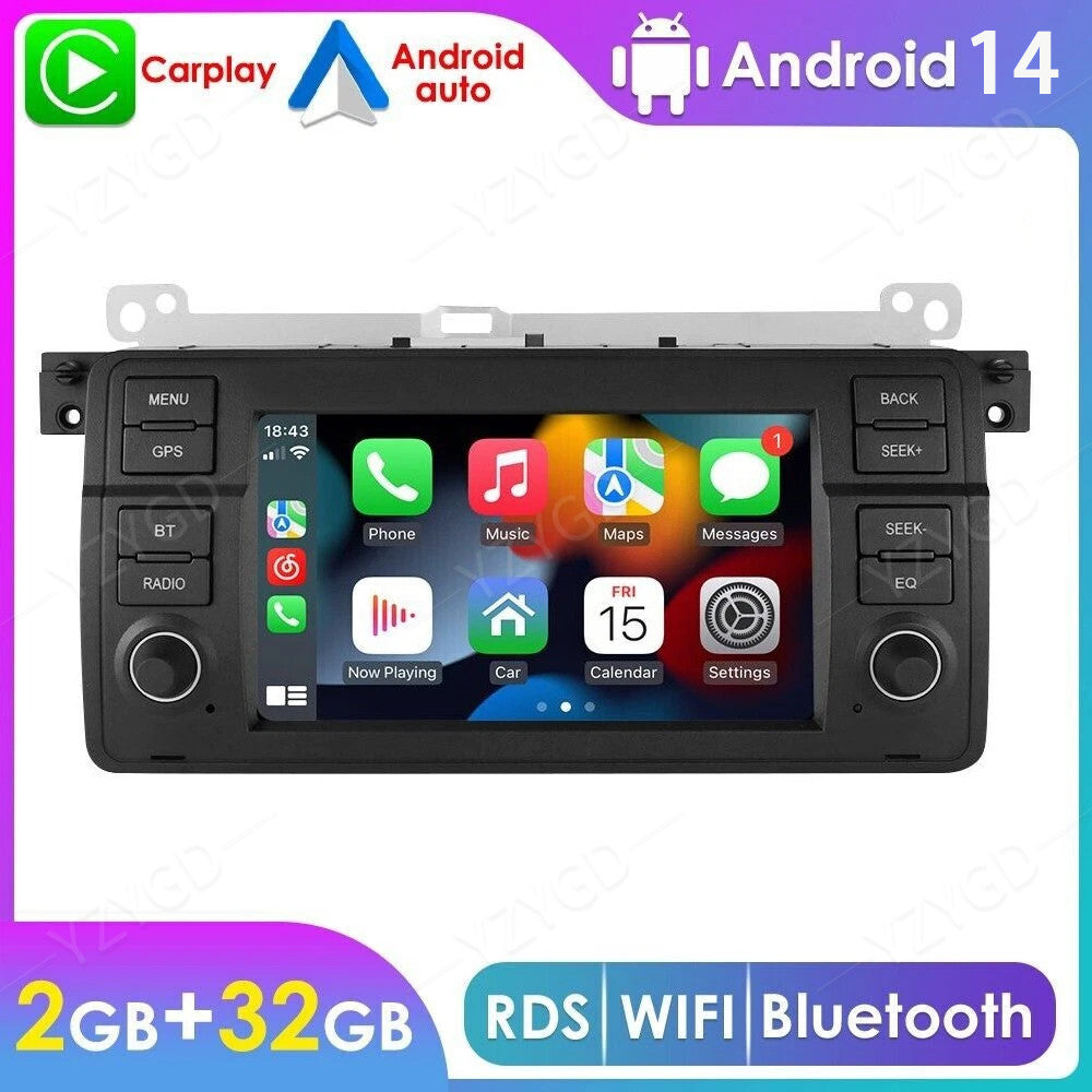 Android CarPlay Car Radio for BMW for MG ZT 2001-2005 GPS Navi Stereo Screen 2+32G