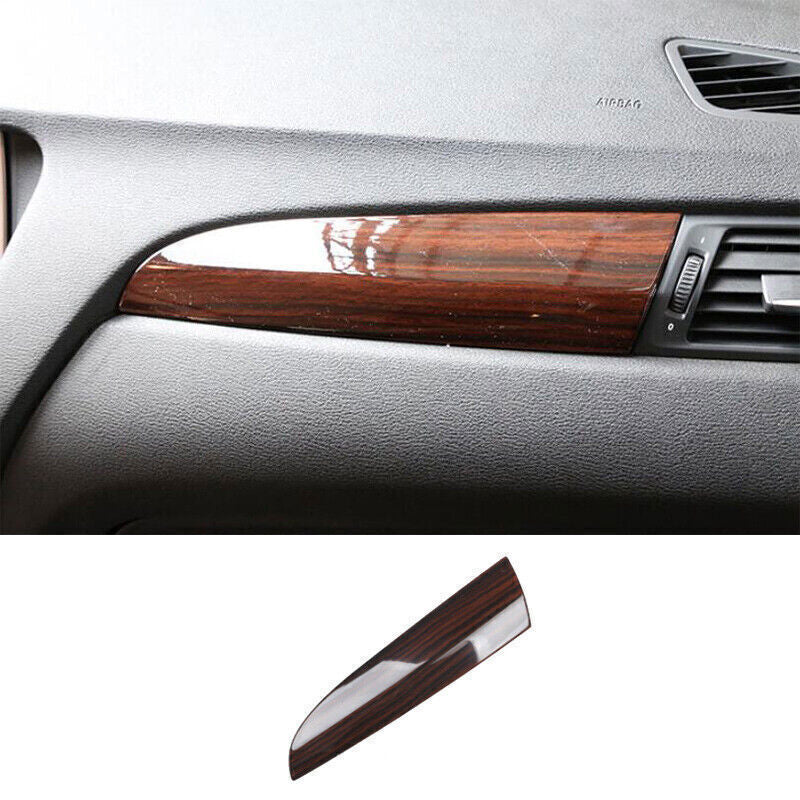 for BMW X3 F25 2011-2017 Red Wood Grain Inner Console for Co -Pilot Strip Cover Trim