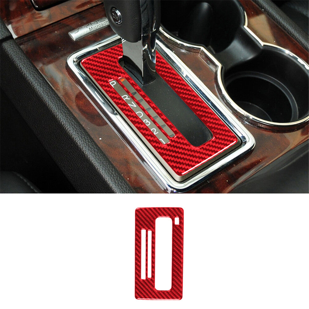 Red Carbon Fiber Gear Shift Console Trim Cover for Lincoln for Navigator 2007-2014