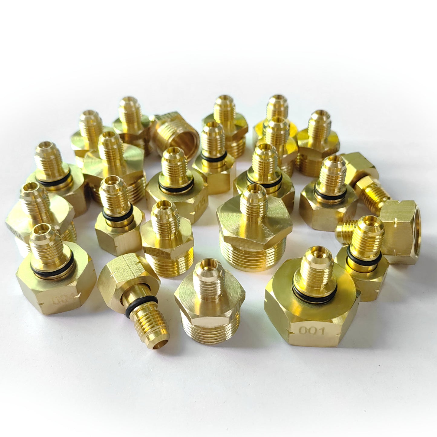 114pcs Automotive Air Conditioning Leakage Brass Connector Repair Tool