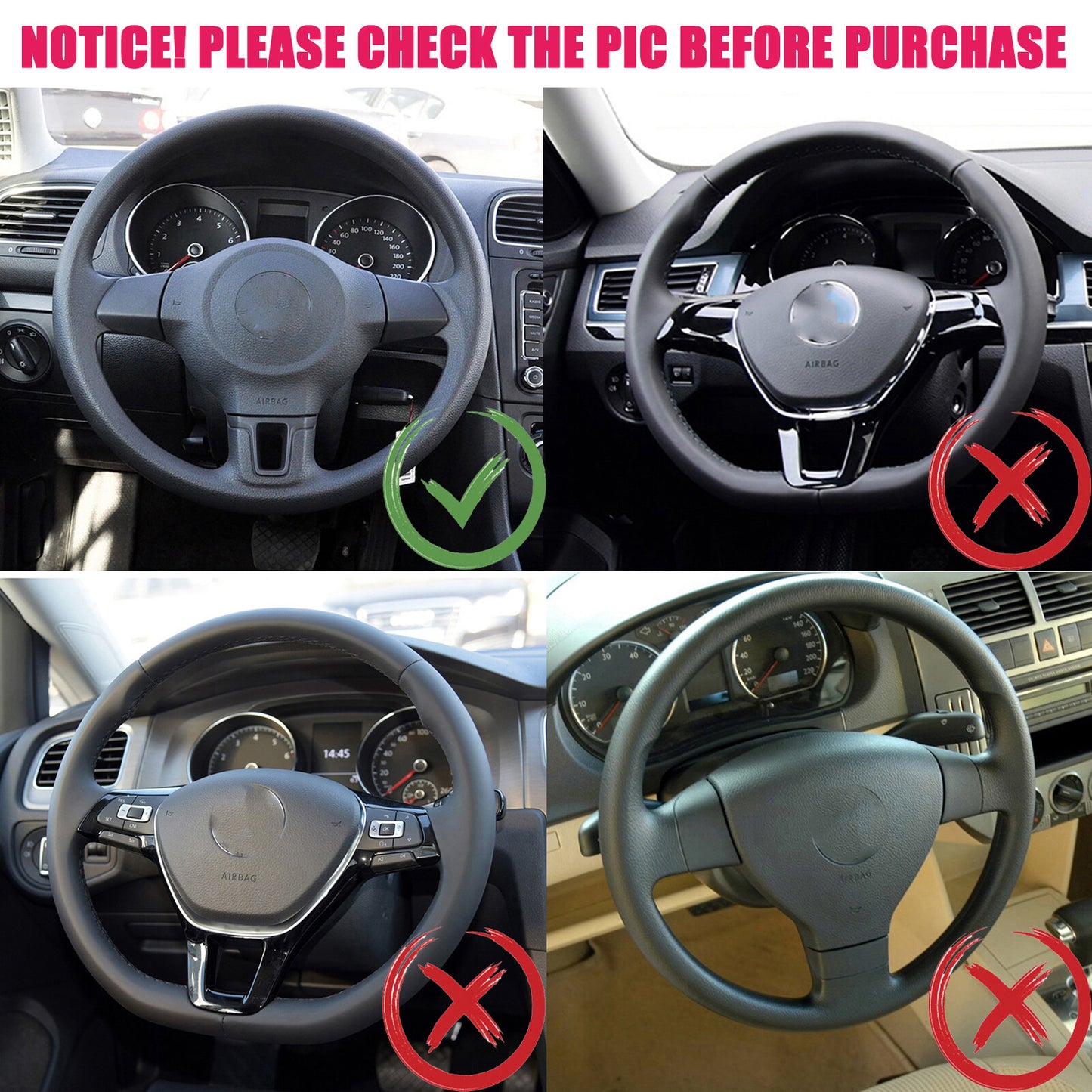 Chrome steering wheel trim cover frame for VW for Golf MK6, POLO for Bora Touran Eos for Jetta