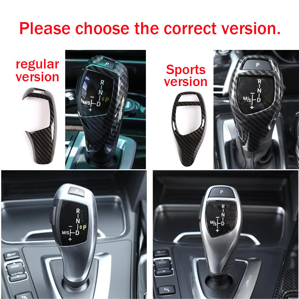 for BMW F20 F30 F34 X3 X5 1 2 3 4 5 Serie Carbon Fiber ABS Gear Shift Knob Cover