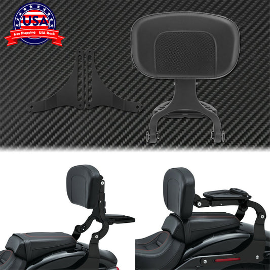 Adjustable Driver  Passenger Backrest Fit for Harley Softail Fatboy 2018-2022