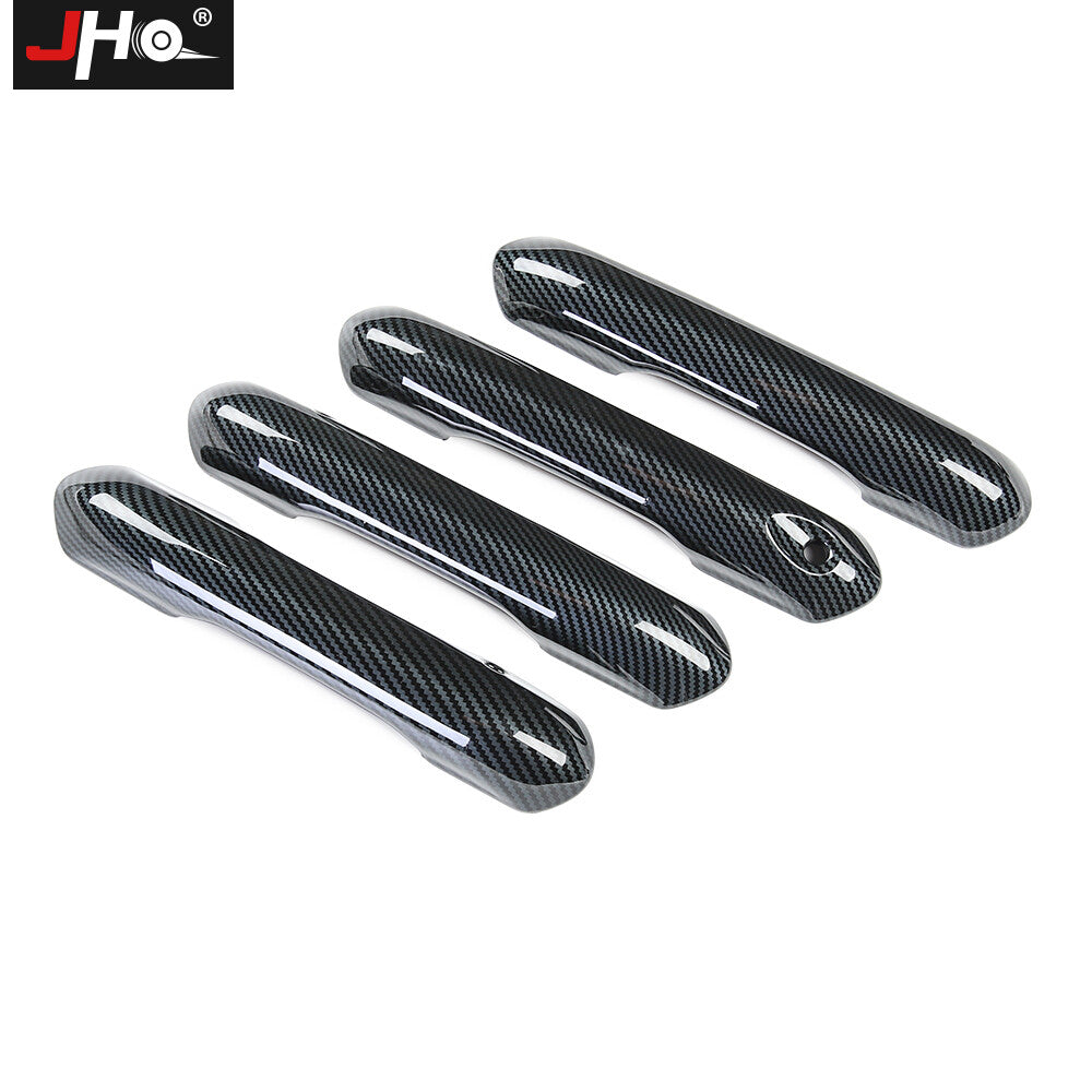 Carbon Fiber Car Door Handles Molding Cover Trim Decor for Ford Explorer 2020