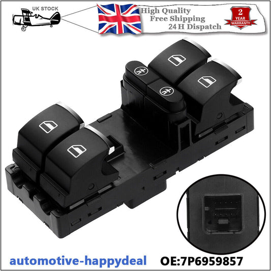Electric Black Power Window Switch Fits for VW Sharan Touran Touareg 7P6959857