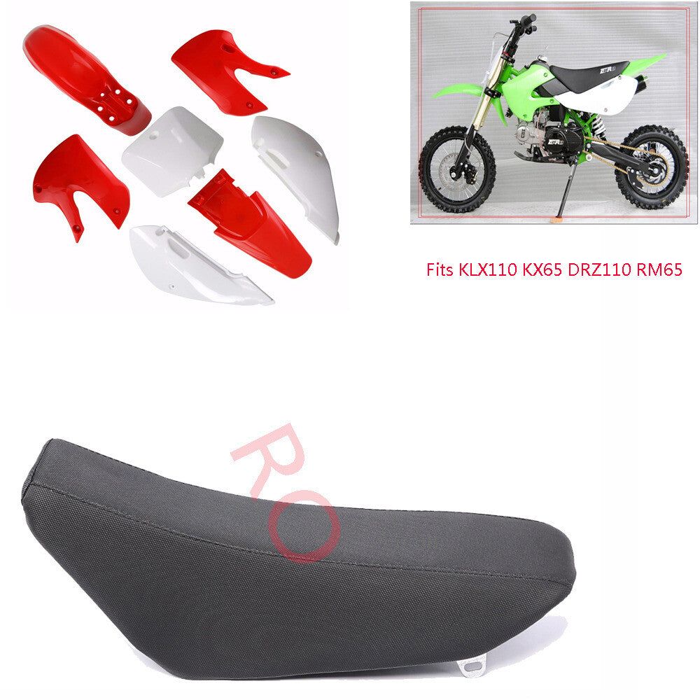 Plastic mudguard for seat kit for Kawasaki KLX110, KX65 Dirt Pit bicycles 125cc, 140cc, 150cc