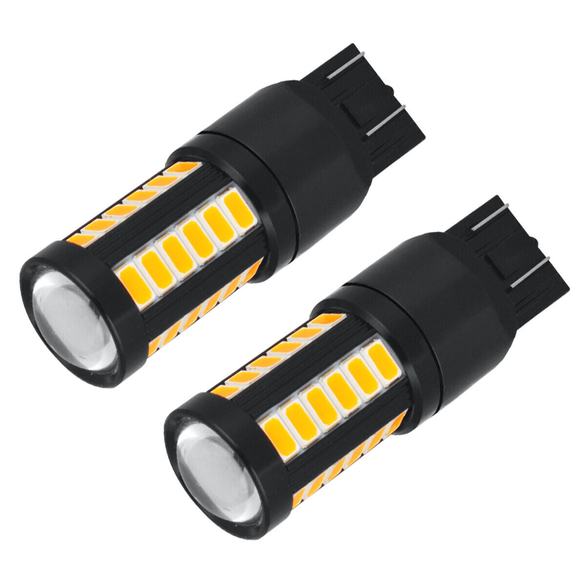 for Honda Accord for Civic 7443 7440 LED Amber Rear Turn Signal DRL Light Bulbs