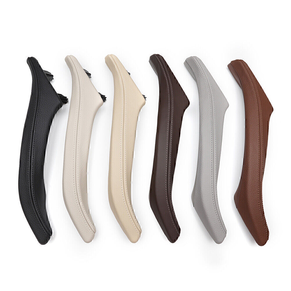 4x Door Trim Pull Handle Real Leather for BMW 5 series F10 F11 F18 2010-2017 LDH
