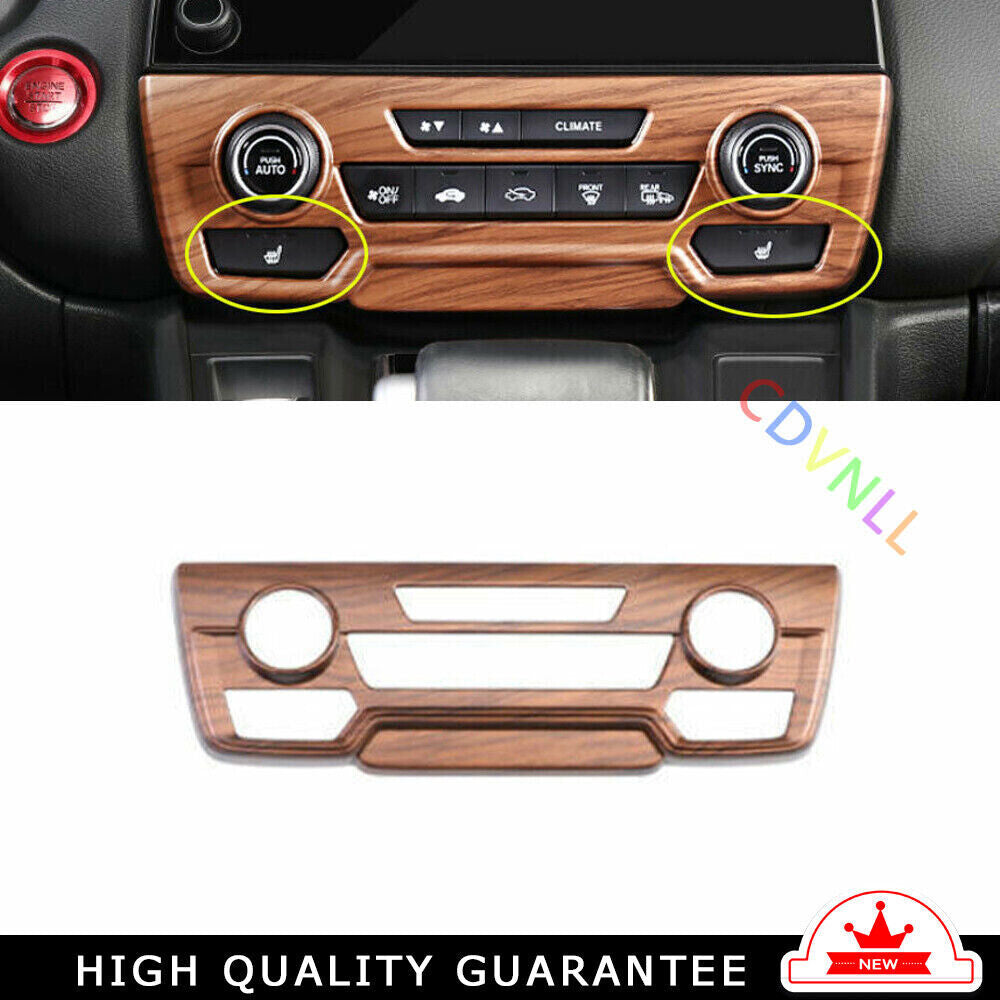 Console AC Switch Control Panel Trim for Honda CR-V 2017-2022 Matte Peach Wood