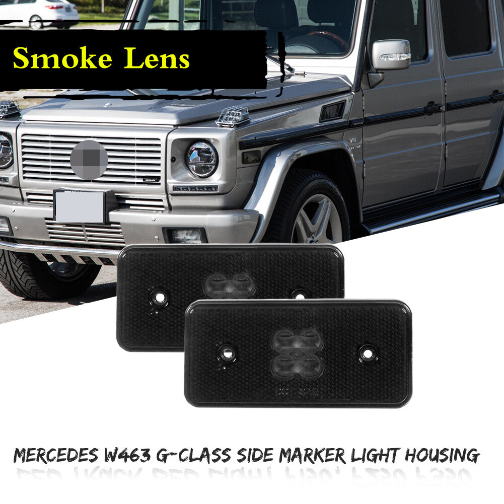 The black lens front marker light housing is suitable for 2002-15 for Mercedes-Benz G550 G500