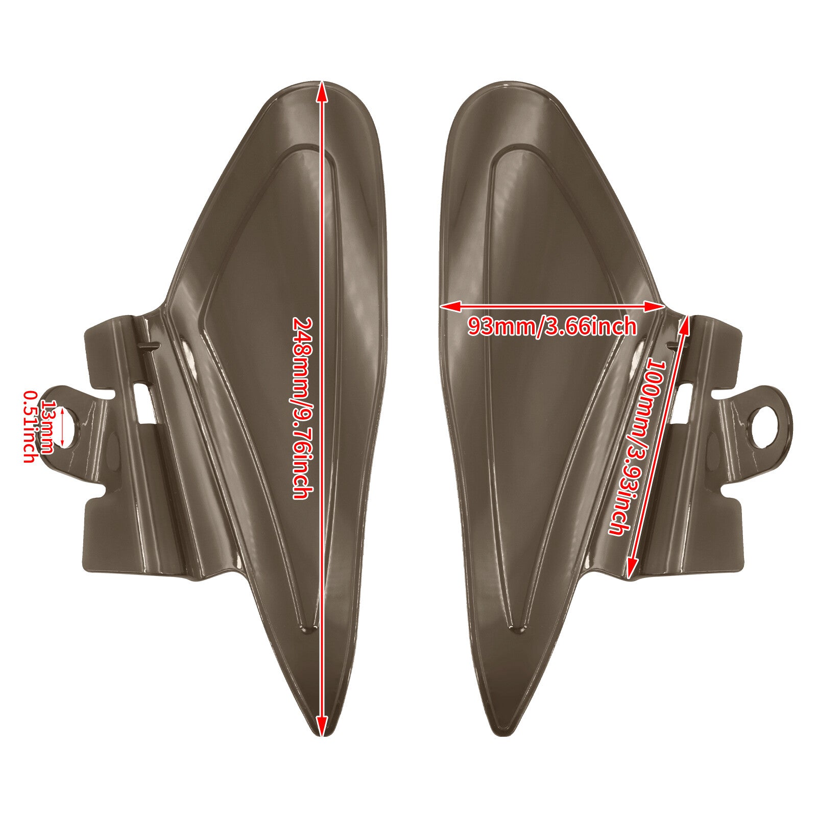 Smoke Reflective Saddle Heat Shields For Indian Chief Chieftain Roadmaster 14-22