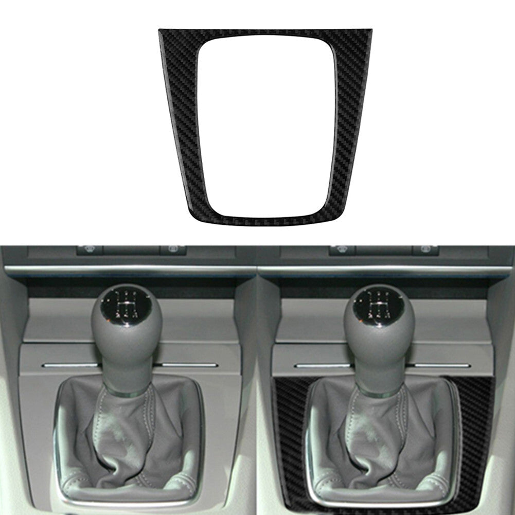 Carbon Fiber Manual Gear Shift Panel Frame Trim Sticker for Audi for A4 S4 2005-2008