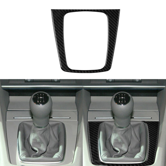 Carbon Fiber Manual Gear Shift Panel Frame Trim Sticker for Audi for A4 S4 2005-2008