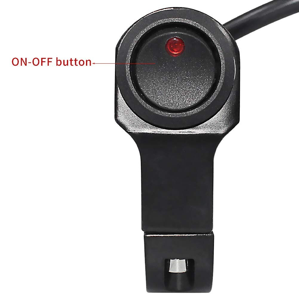 7/8 ATV Handlebar Light Switch, CNC Aluminum Alloy Fog Light Brake Light Switch