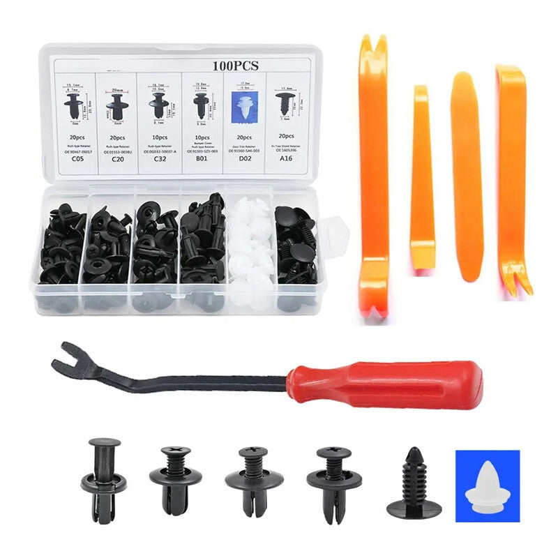 Car Body Push Retainer Pin Rivet Bumper Door Trim Panel Fastener Clip Mixed Kit