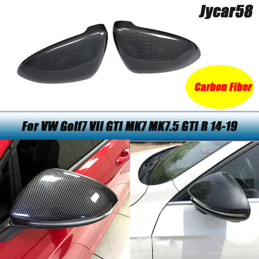 for VW for Golf MK7 GTI 7 7R MK7.5 GTI R Mirror Covers Caps Side Mirror Case Carbon