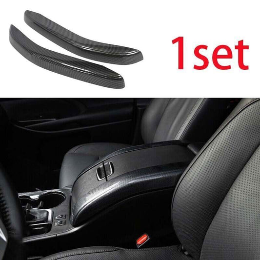 2X Carbon Fiber Style Armrest Box Decor Strip Trim for Toyota Highlander 14-2019