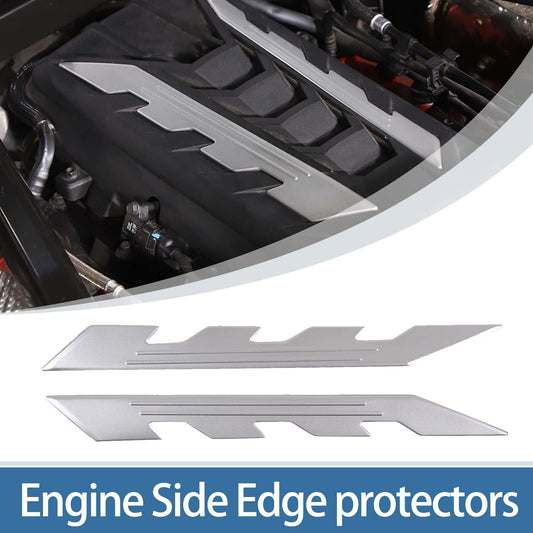 Silver Engine Bay Side Panel Cover for Corvette C8 20-24