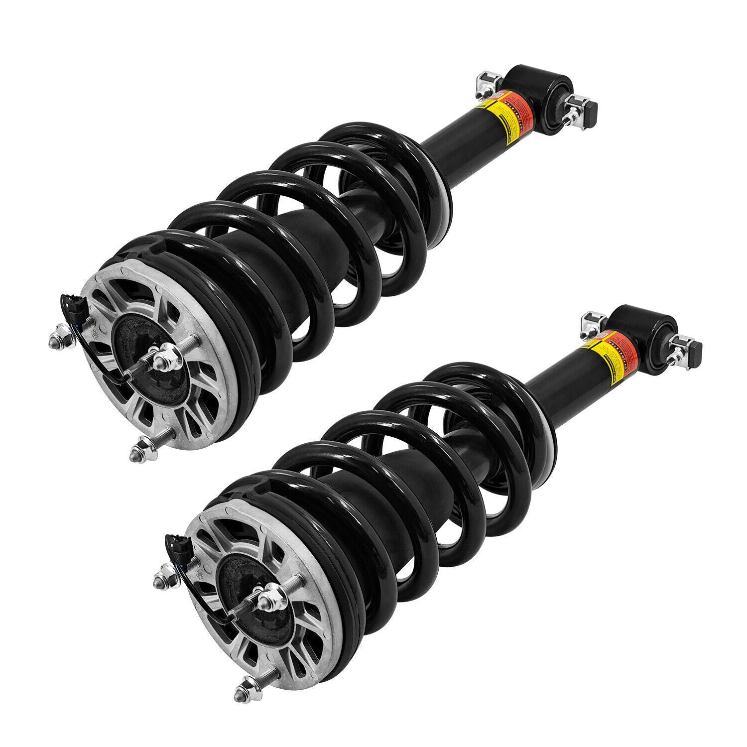 A pair of front shock absorbers with EDC Fit for BMW 5 Series Touring 530e and 530i xDrive 2016.