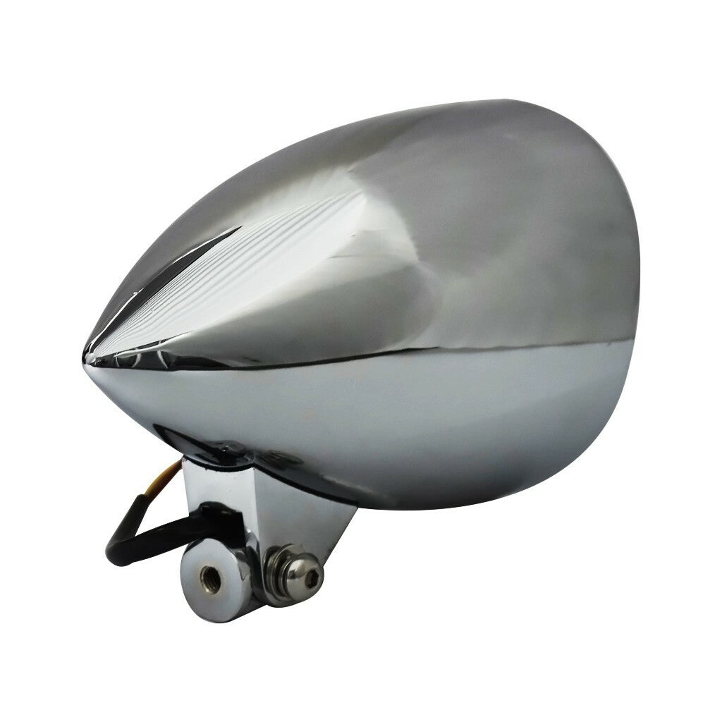 6-inch motorcycle chrome high/low sun visor bullet light for Bobber Chopper