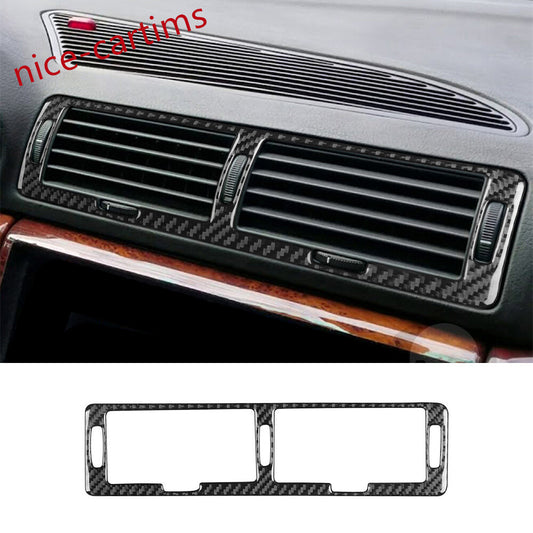 1¡ÁCarbon Fiber Center Air Vent Outlet Panel Cover for BMW 7 Series E38 1994-2001