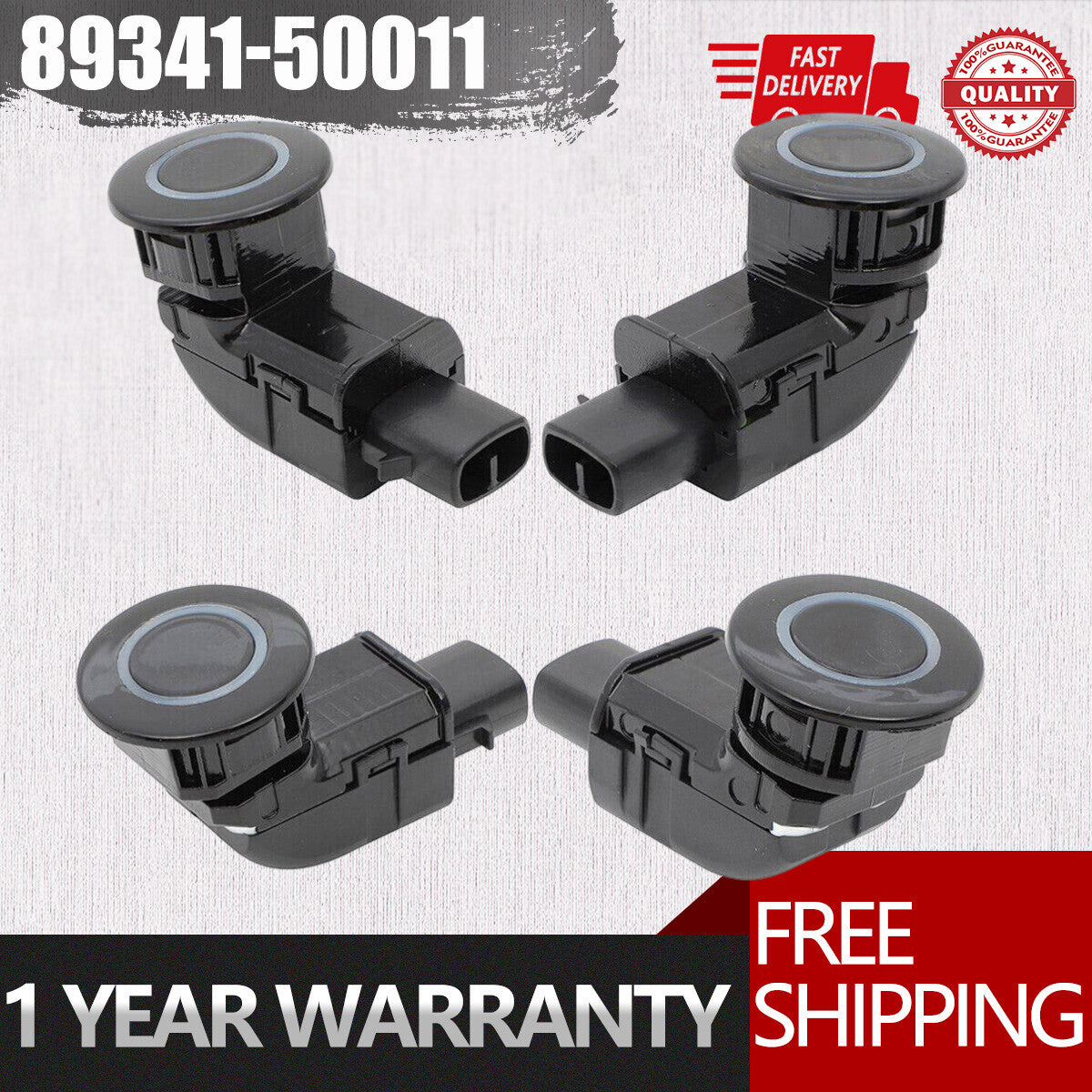 4PCS PDC Parking Sensor 89341-50011 for Lexus IS250 IS350 Base 2.5L 2006-2010