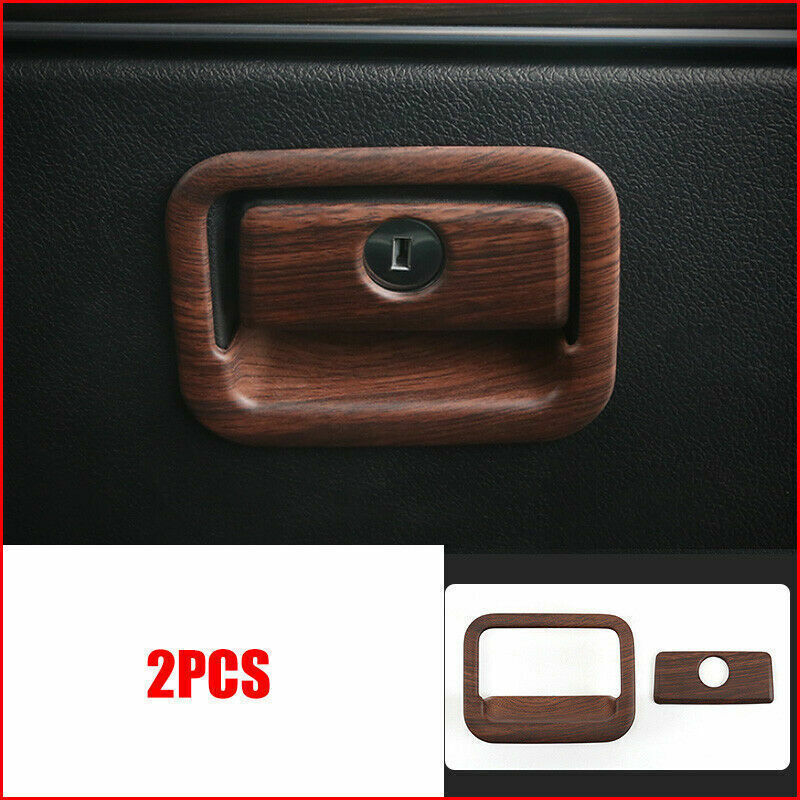 Wood Grain 2X for Co -pilot Storage Box Handle Cover for Toyota Prado FJ150 2010-2021