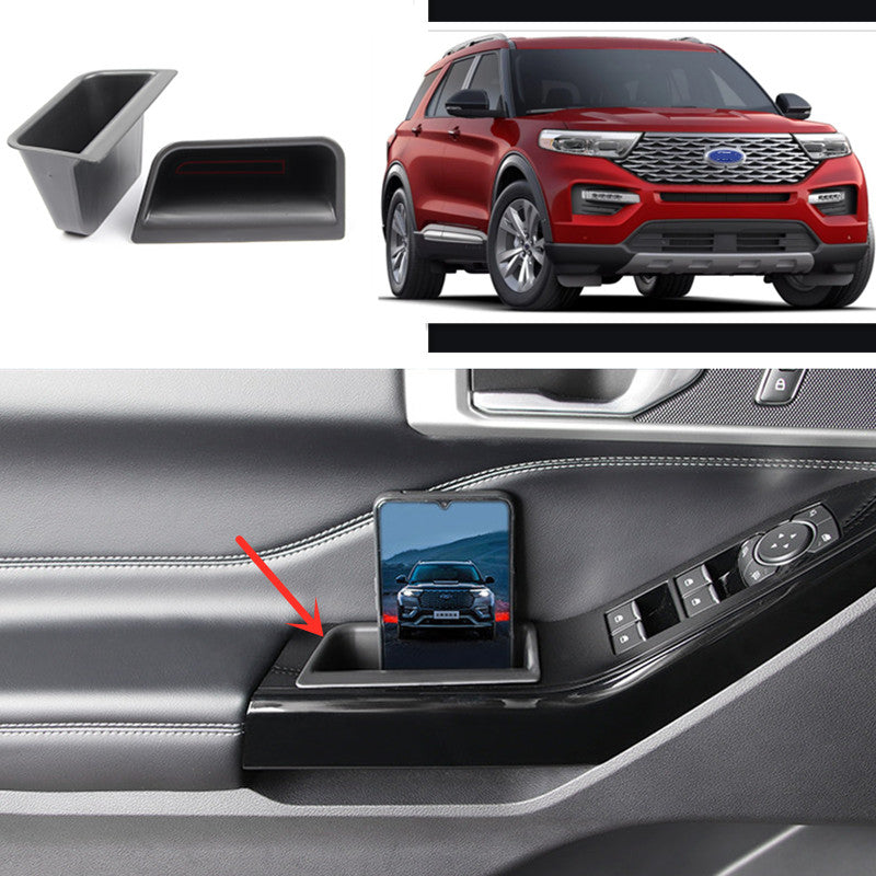 Interior Car Front Door Storage Box Holder Cover Fit for Ford Explorer 2020-2023