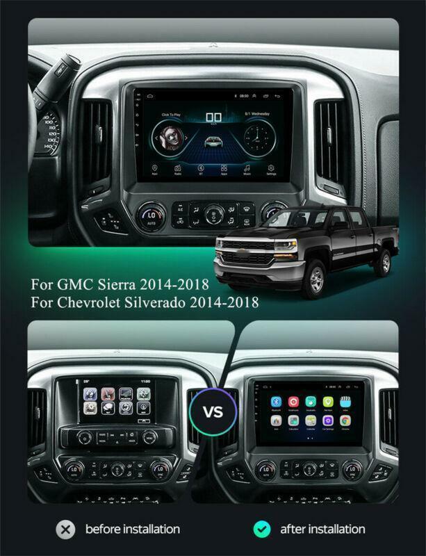 For 2014-2018 for GMC for Sierra for Chevy Silverado Radio Android 10.1 Stereo GPS Player FM
