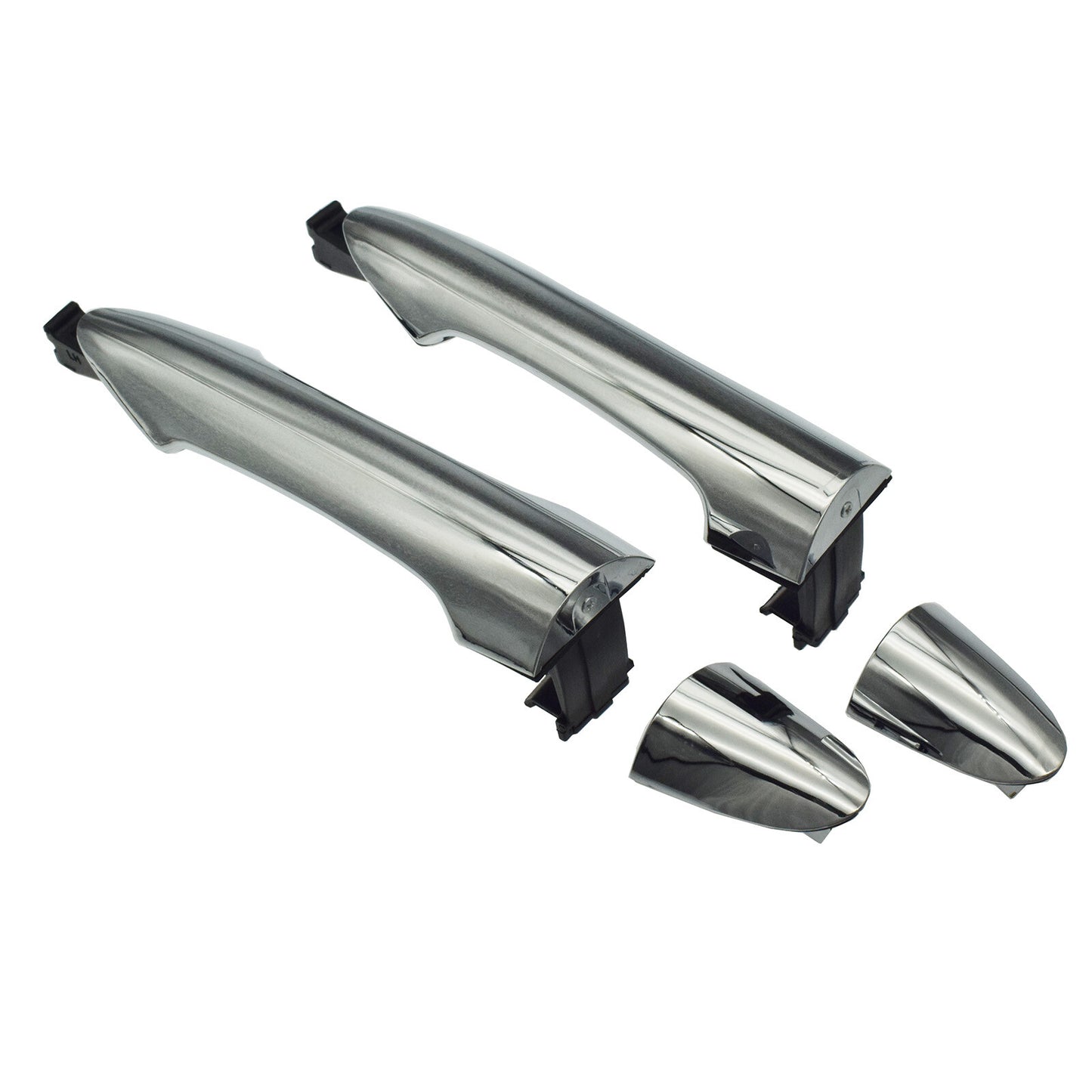 Pair Rear Outside Left Right Chrome Door Handle for Kia Picanto 2011 - 2016