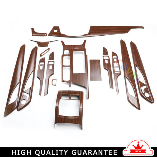 Car Interior Decoration Full Set Trim 18PCS for Cadillac CT6 2016-20 Wood Grain