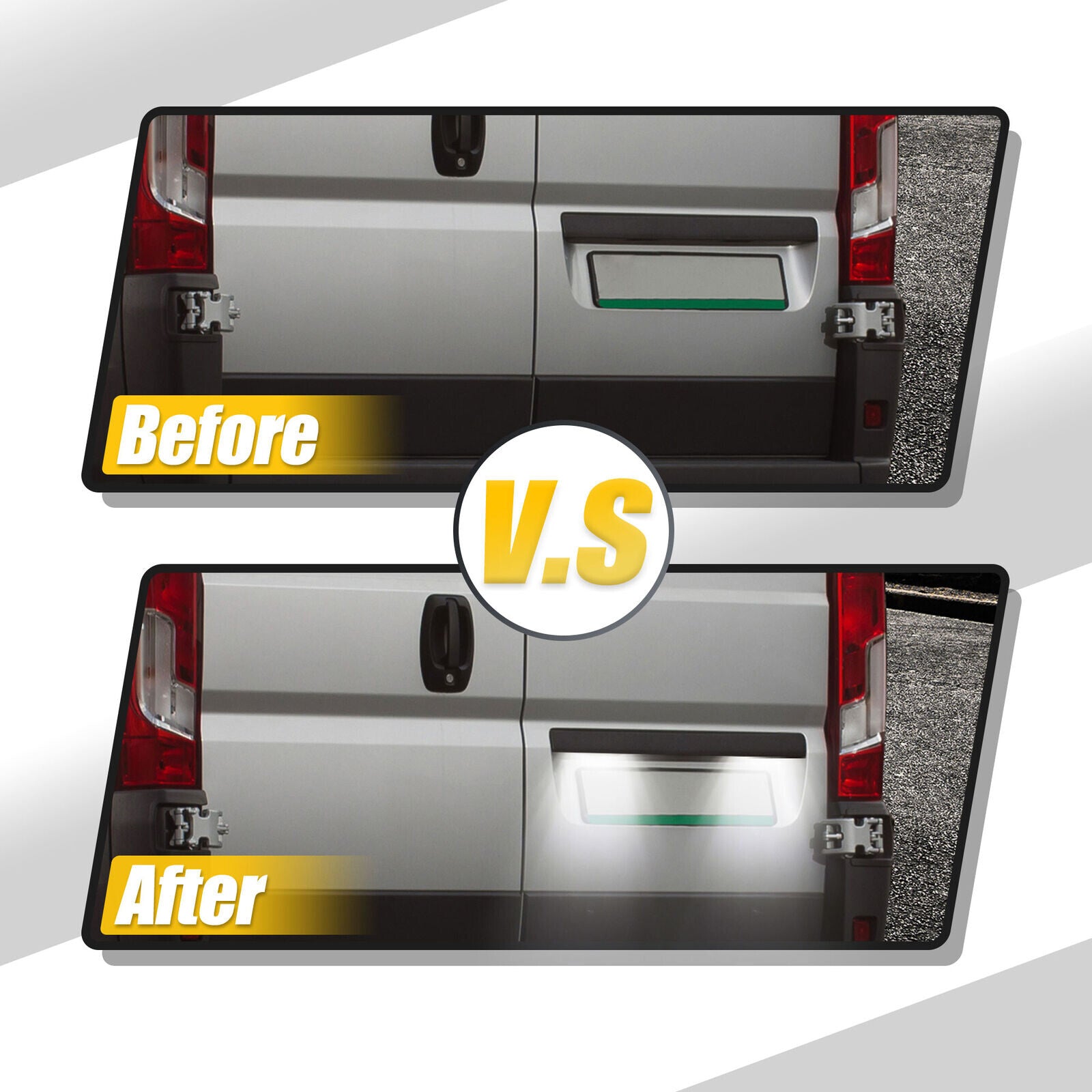 2PCS LED Licence for Fiat Ducato for Citroen Jumper for Peugeot Boxer Number Plate Light