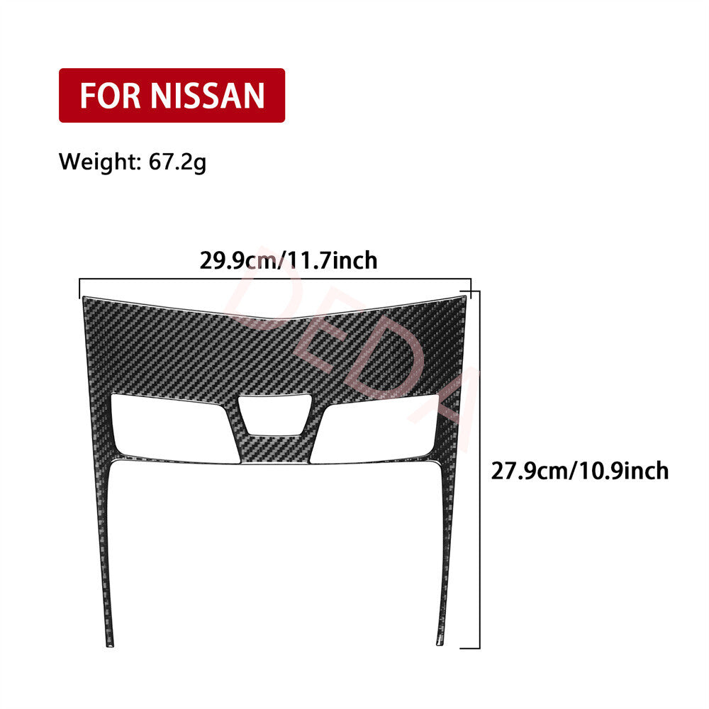 Central Control Screen Air Vent Trim for Nissan Altima Teana 2013-18Carbon Fiber