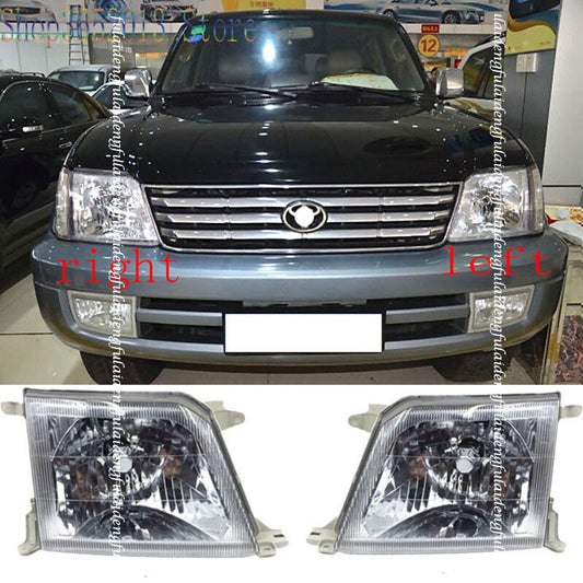 Crystal Headlight Head Lamp Cover No Bulb for Toyota Prado LC90 RZJ95 1998-2002