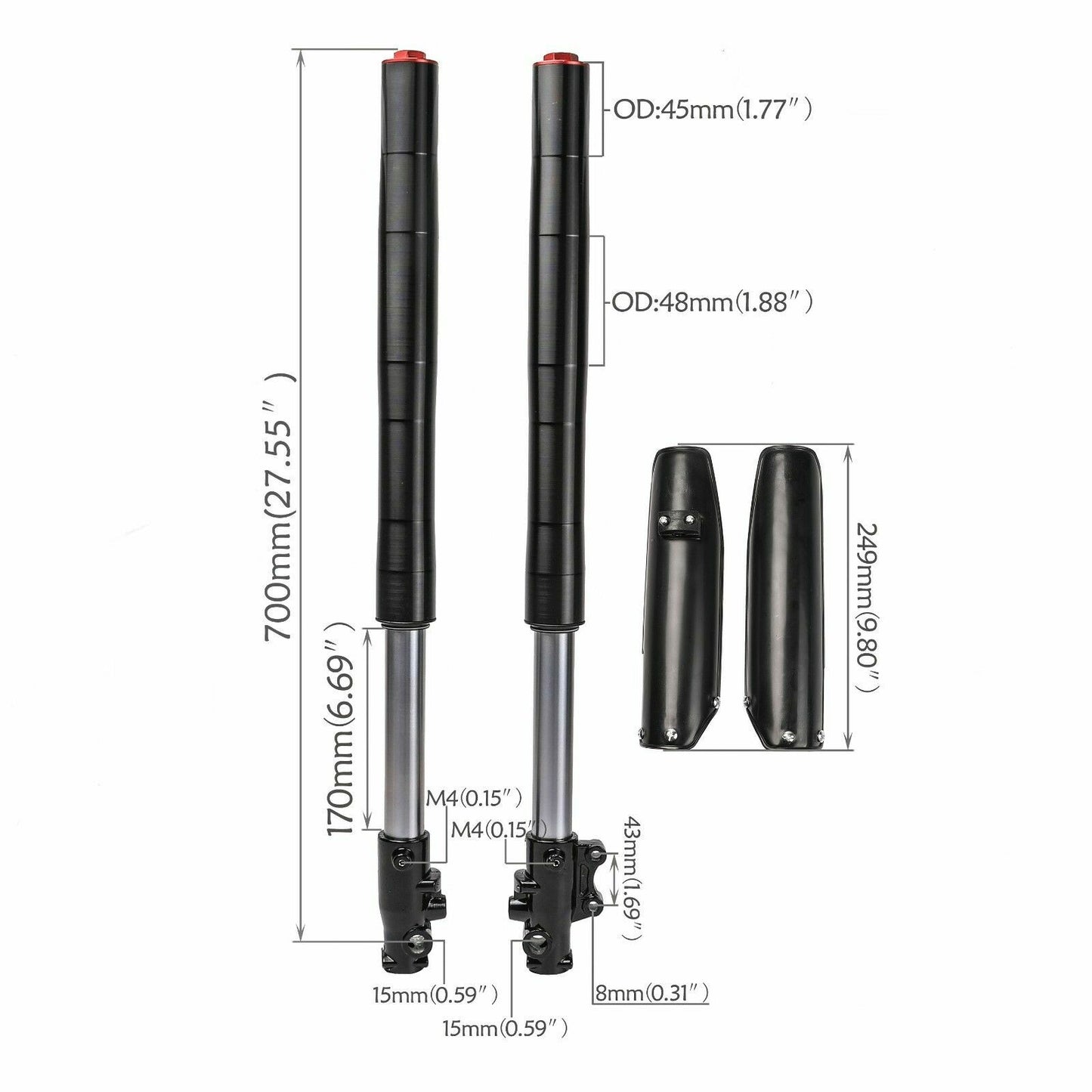 17 Wheel 70/100-17 Tyre Assembly + 700mm Front Forks Dirt Bike Atomik 125cc 140