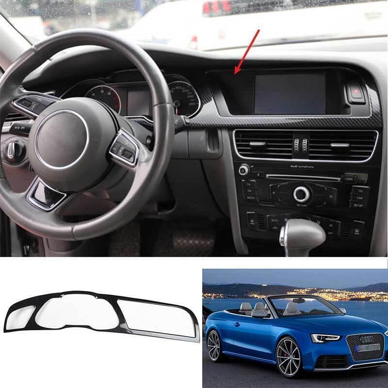 for Audi A4 A5 S4 S5 2013-16 Carbon Fiber Dash Instrument Speedometer Frame Trim