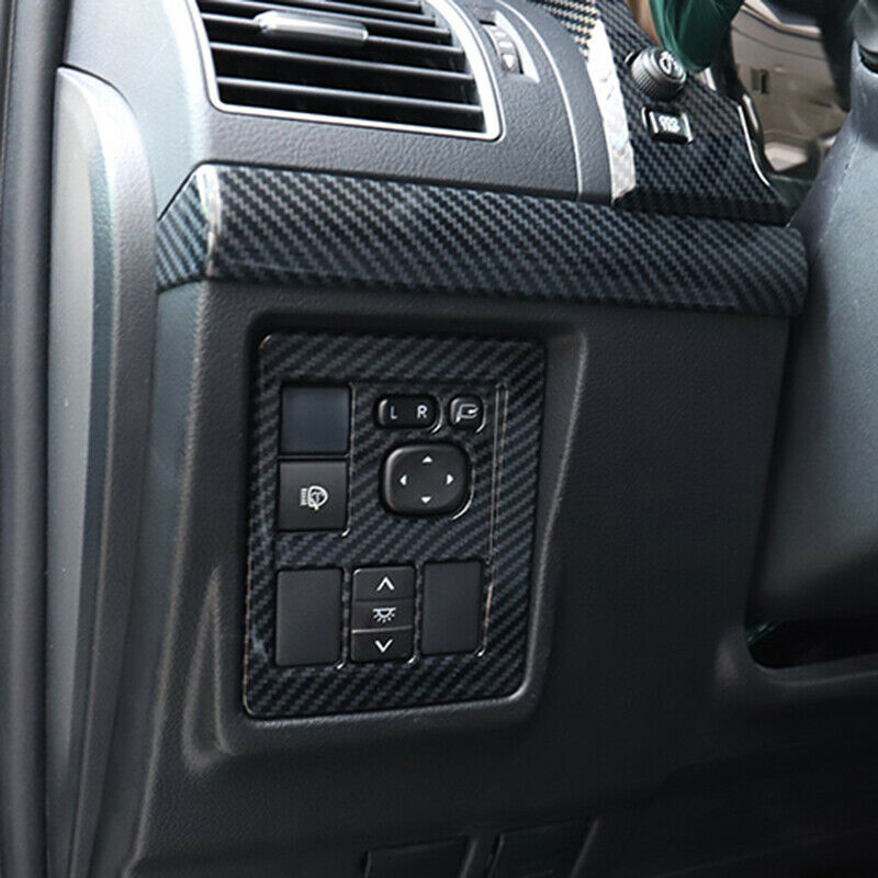 For Prado FJ150 2010-2021 Carbon ABS Interior Console Dash Strip Decorate Trim
