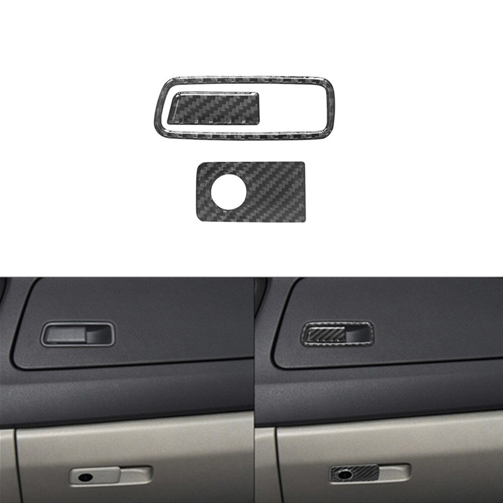 3X Carbon Fiber Passenger Glove Box Latch Trim Cover for KIA Sedona 2015-2016
