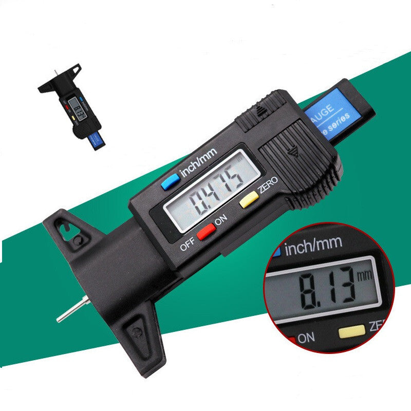 Digital Car Tire Tread Depth Tester 0-25mm Tyre Tread Depth Gauge Meter Measurer